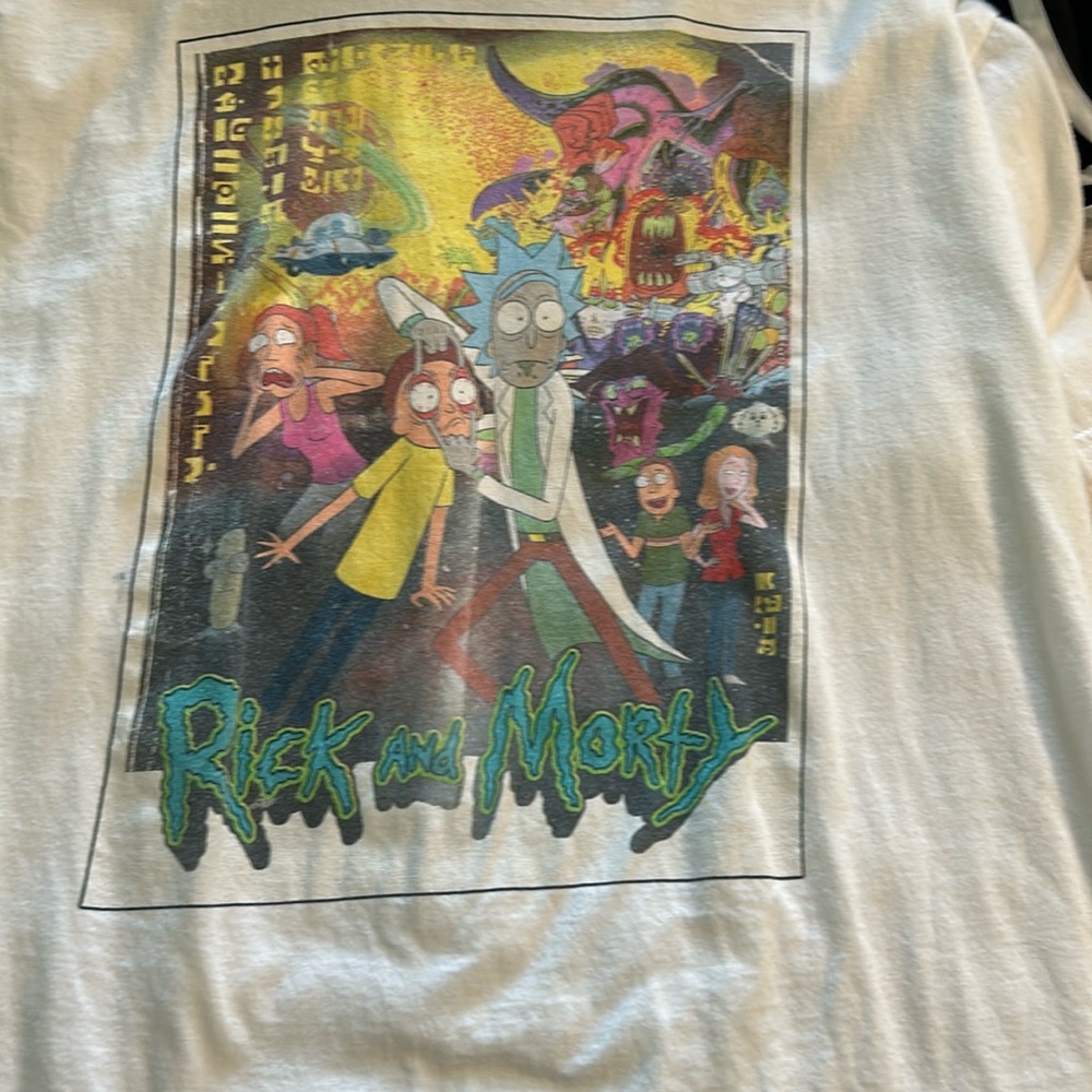 RARE Rick and Morty shirt, LG, white, journeys, adult swim, 100% cotton